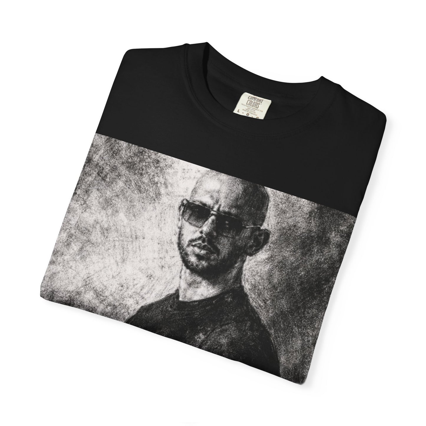 Top G Based Graphic T-Shirt β Retro Portrait Tee with Neon "BASED" Text