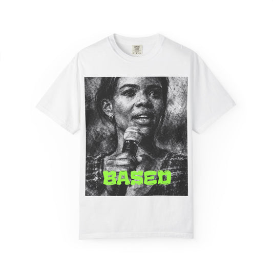 Candice Owen’s Graphic T-Shirt — 'BASED' Vintage Microphone Portrait Tee