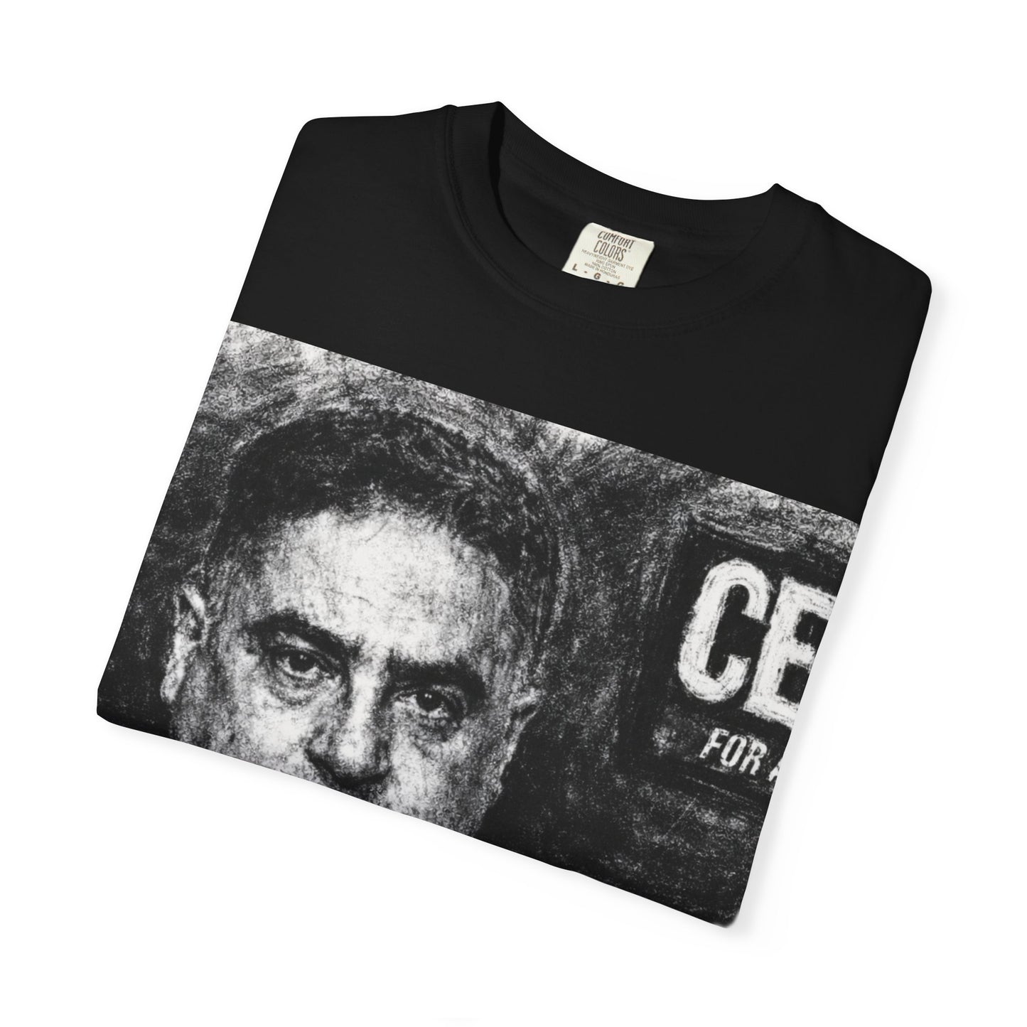 Cenk Based Portrait T-Shirt — Vintage Photo Graphic Tee with "BASED" Text