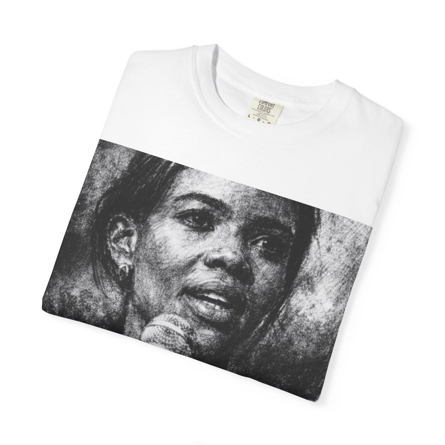 Candice Owen’s Graphic T-Shirt — 'BASED' Vintage Microphone Portrait Tee