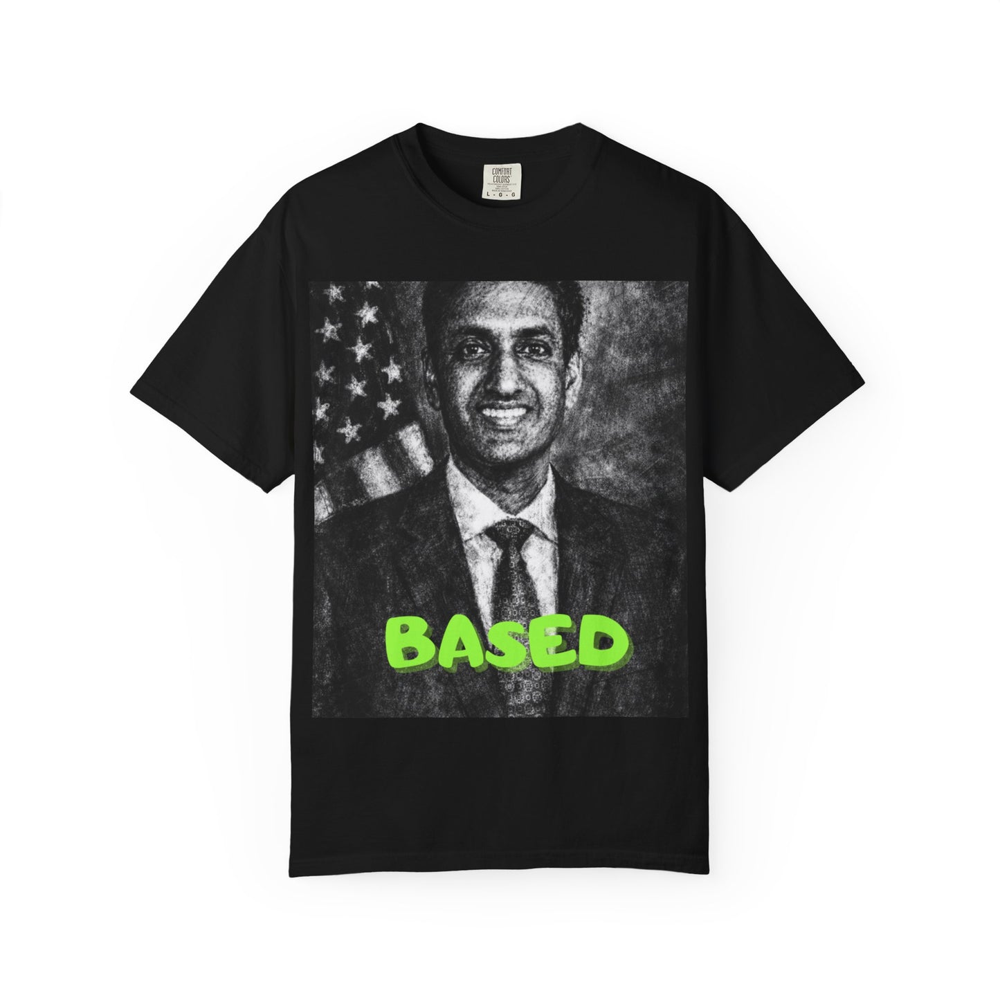 Ro Khanna T-Shirt — 'BASED' Graphic Portrait Tee