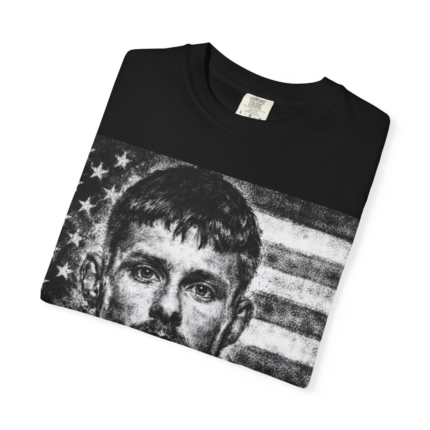 Bryce Mitchell Based Portrait T-Shirt — 'BASED' Graphic Tee with American Flag