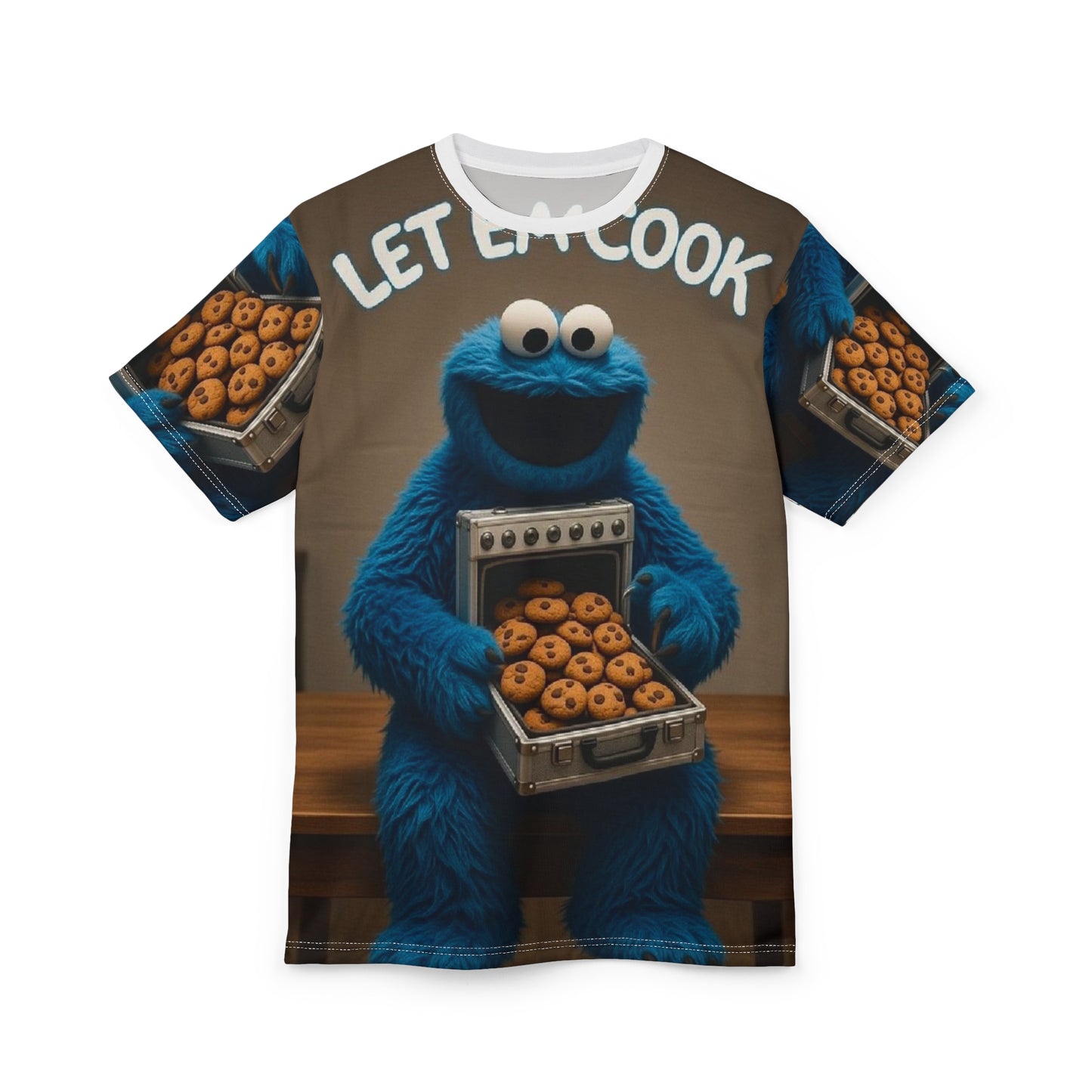 Cookie Monster 'Let Em Cook' All-Over Print Tee