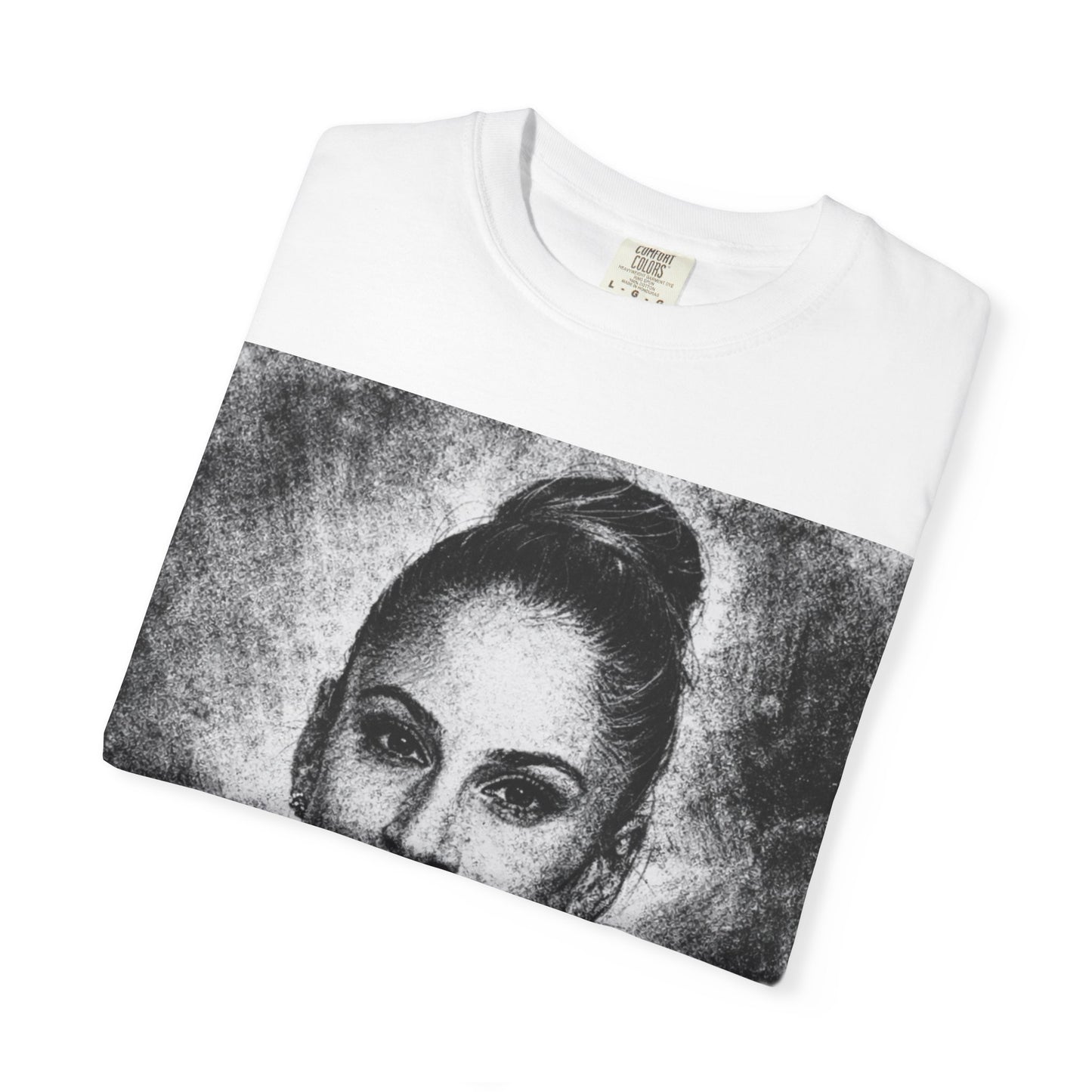 Anna Based Portrait T-Shirt — Vintage Sketch Graphic Tee with Neon "BASED" Text