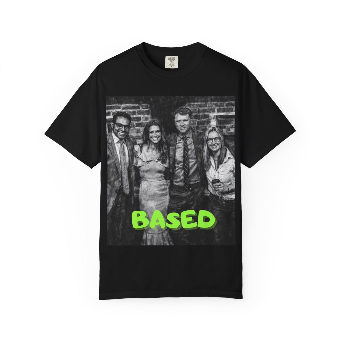 Breaking Points Based Retro Photo T-Shirt — 'BASED' Neon Graphic Tee