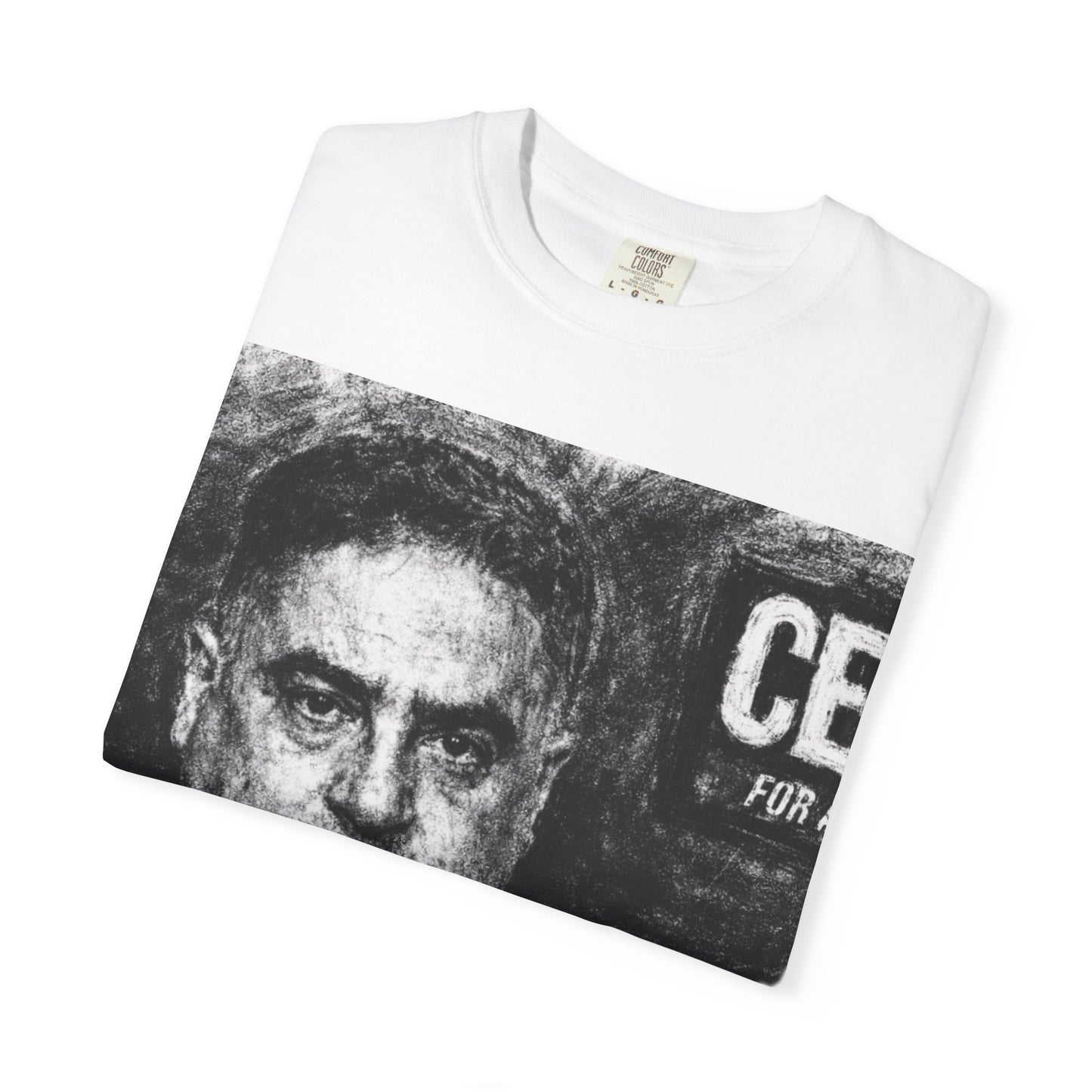 Cenk Based Portrait T-Shirt — Vintage Photo Graphic Tee with "BASED" Text