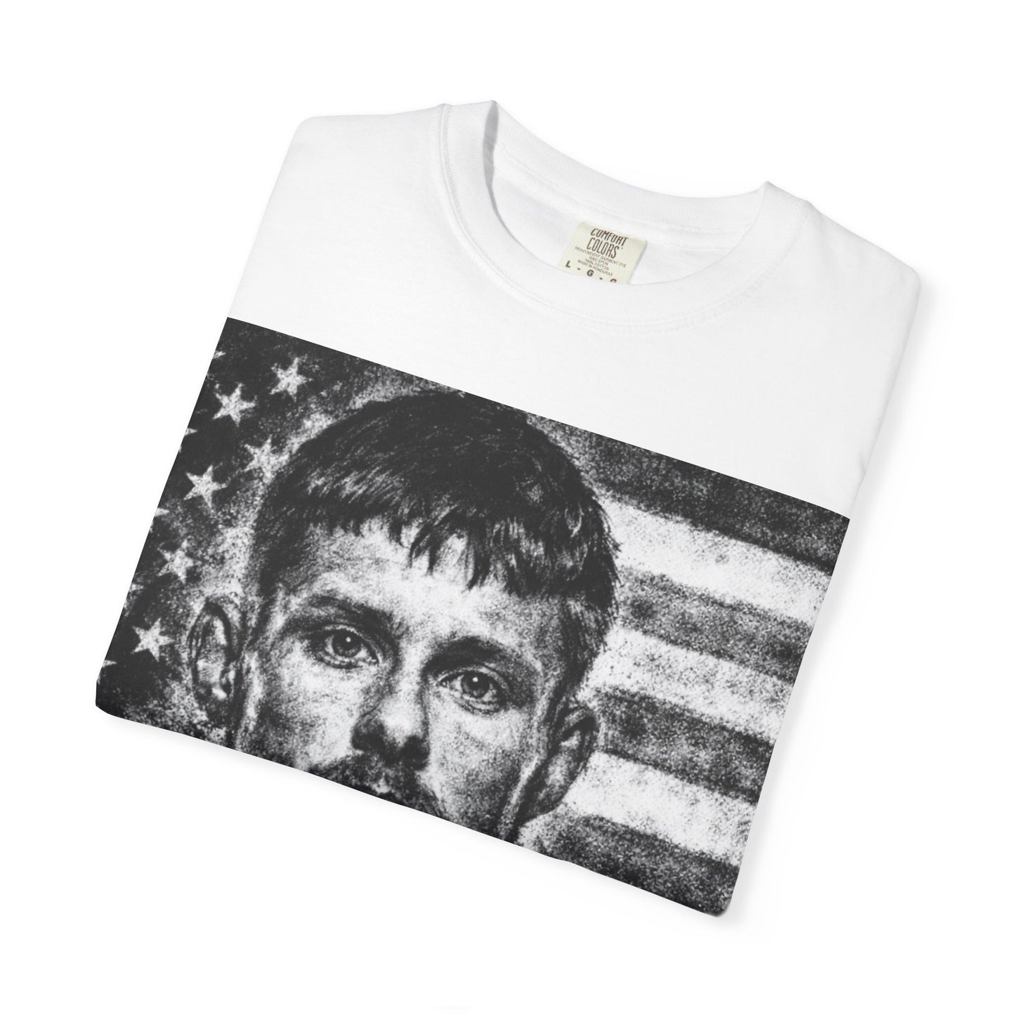 Bryce Mitchell Based Portrait T-Shirt — 'BASED' Graphic Tee with American Flag