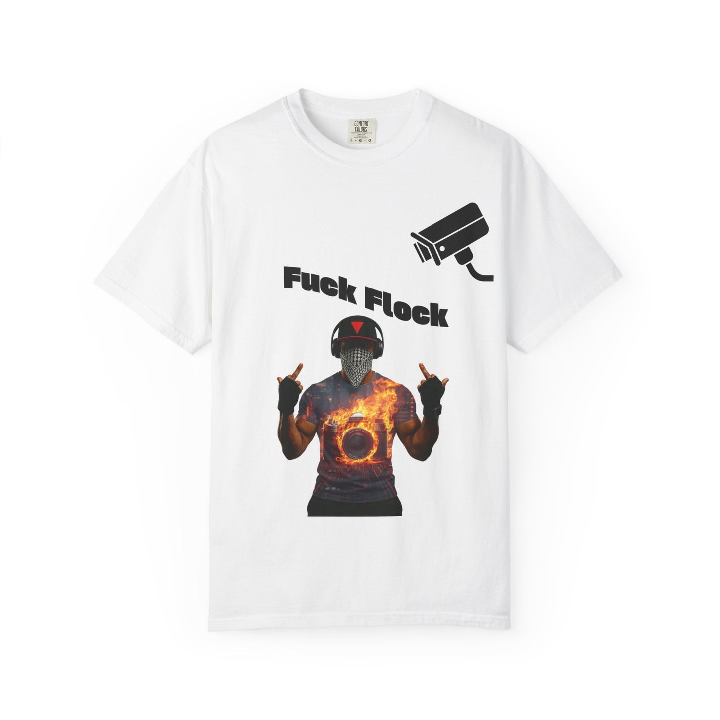 Fuck Flock Surveillance Camera Design T- Shirt