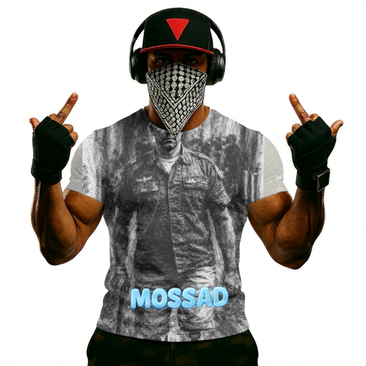 Brian mast Mossad Graphic T-Shirt — Military Portrait Tee