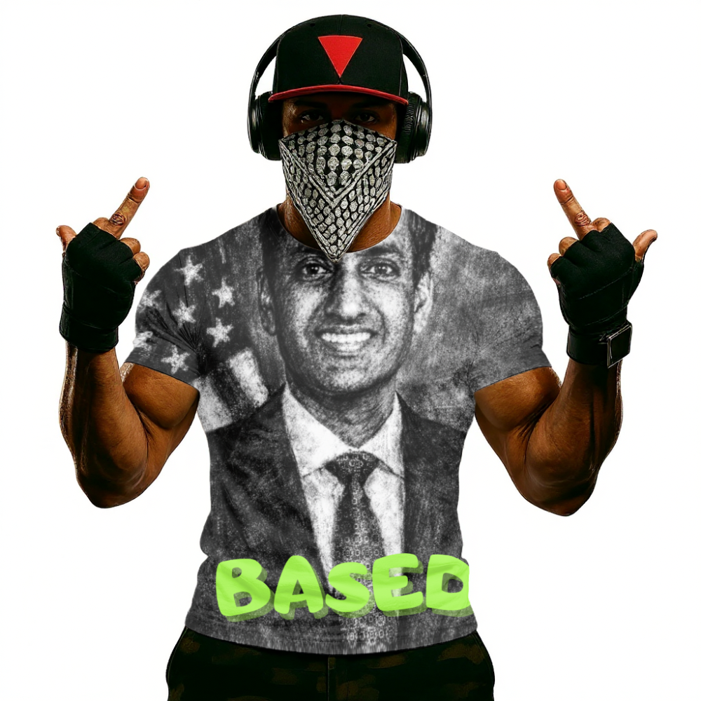 Ro Khanna T-Shirt — 'BASED' Graphic Portrait Tee