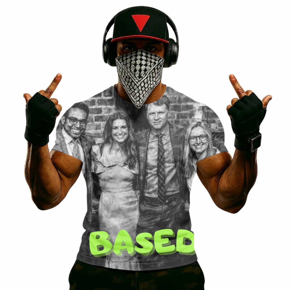 Breaking Points Based Retro Photo T-Shirt — 'BASED' Neon Graphic Tee