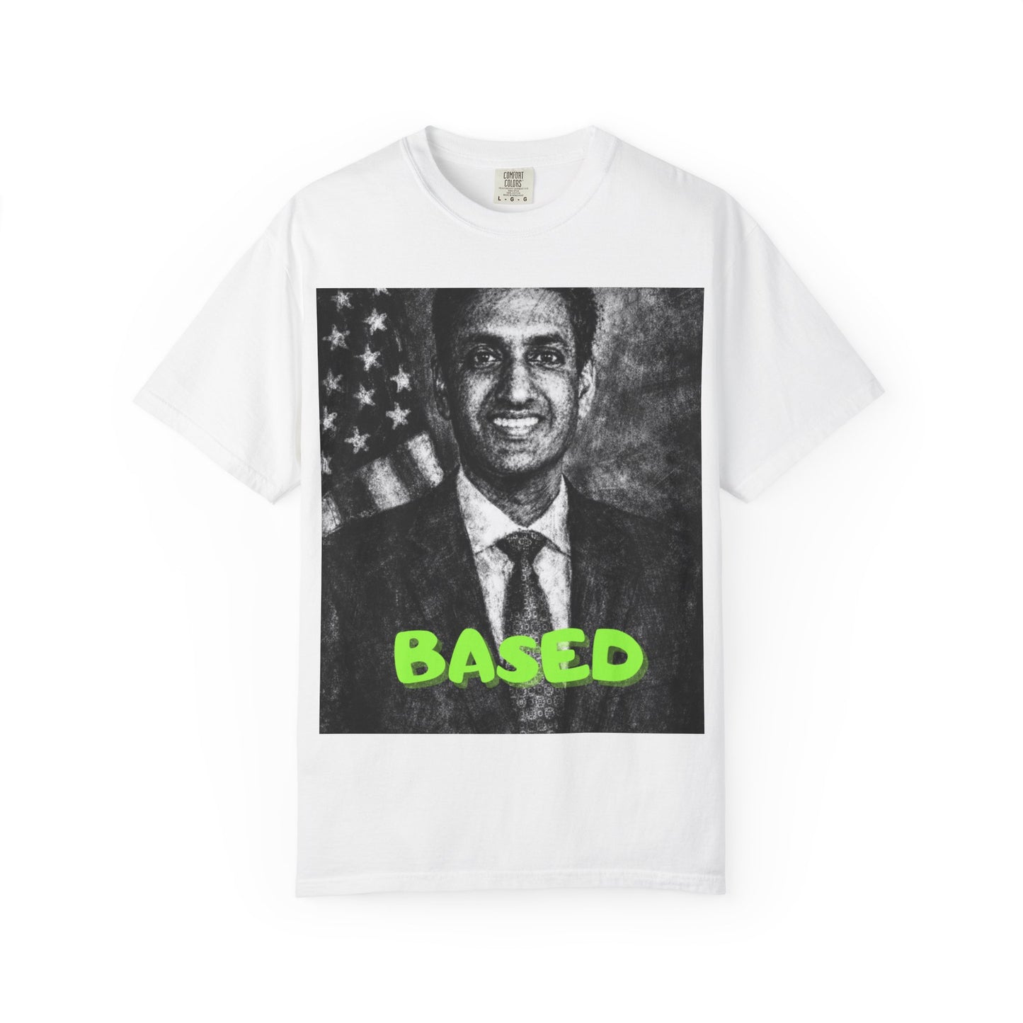 Ro Khanna T-Shirt — 'BASED' Graphic Portrait Tee