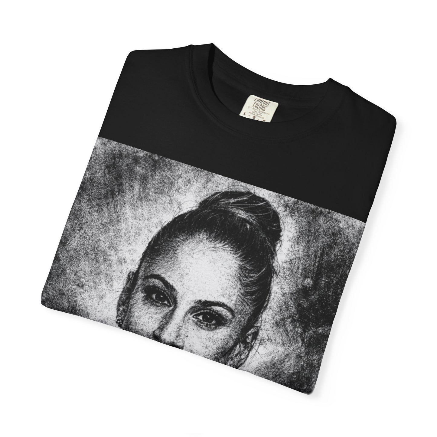 Anna Based Portrait T-Shirt — Vintage Sketch Graphic Tee with Neon "BASED" Text