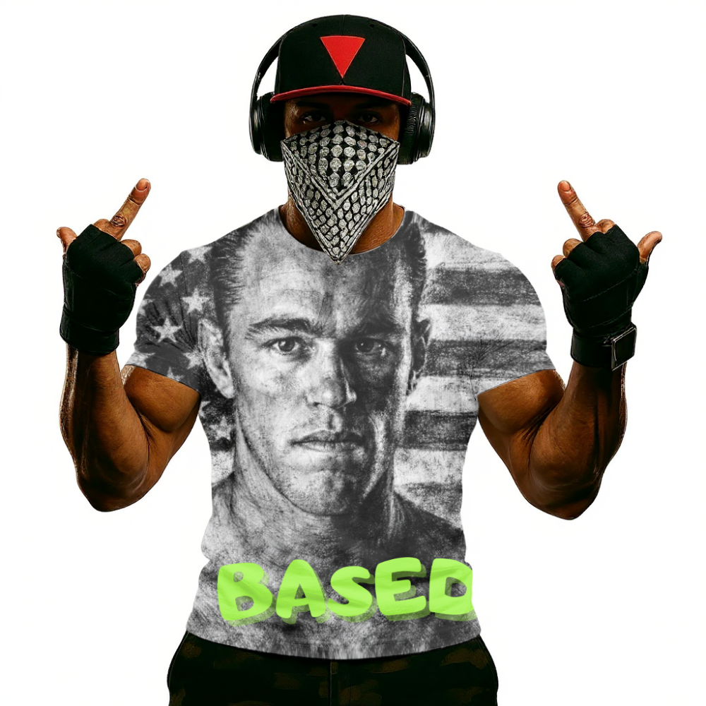 Jake Shields Based Portrait T-Shirt